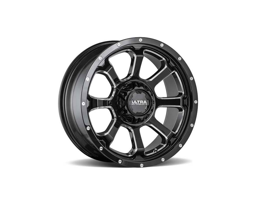 Ultra Motorsports 219 Nemesis Wheel 18x9 6x135 12mm Gloss Black w/Milled Accents and Clear Coat