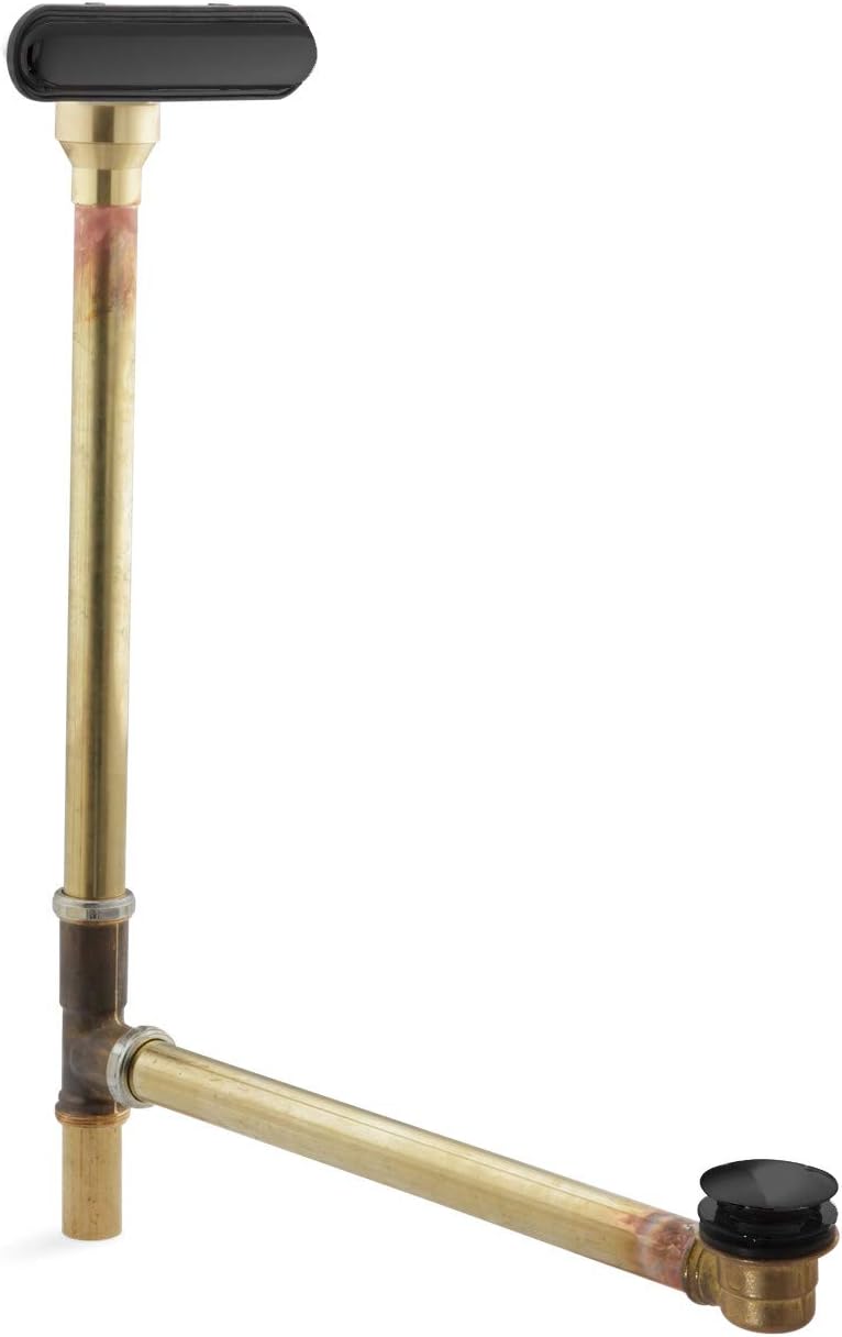 Kohler K-7271 Slotted Overflow Brass Bath Drain from the Clearflo Collection, Matte Black