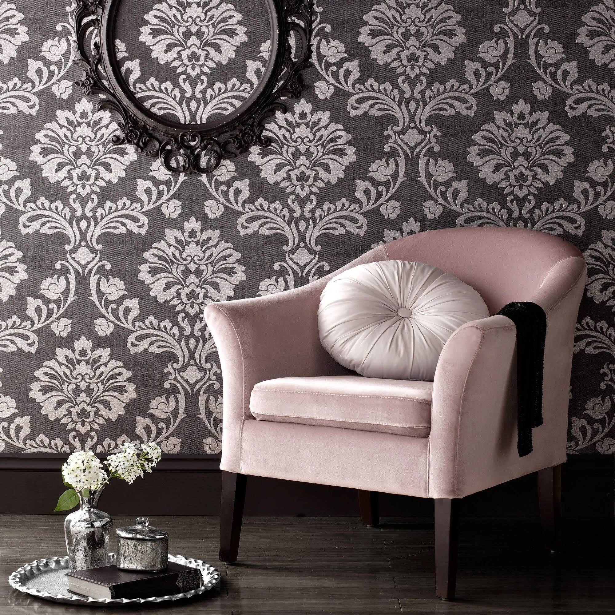 Graham u0026 Brown 20-708 Aurora Black/Grey Wallpaper