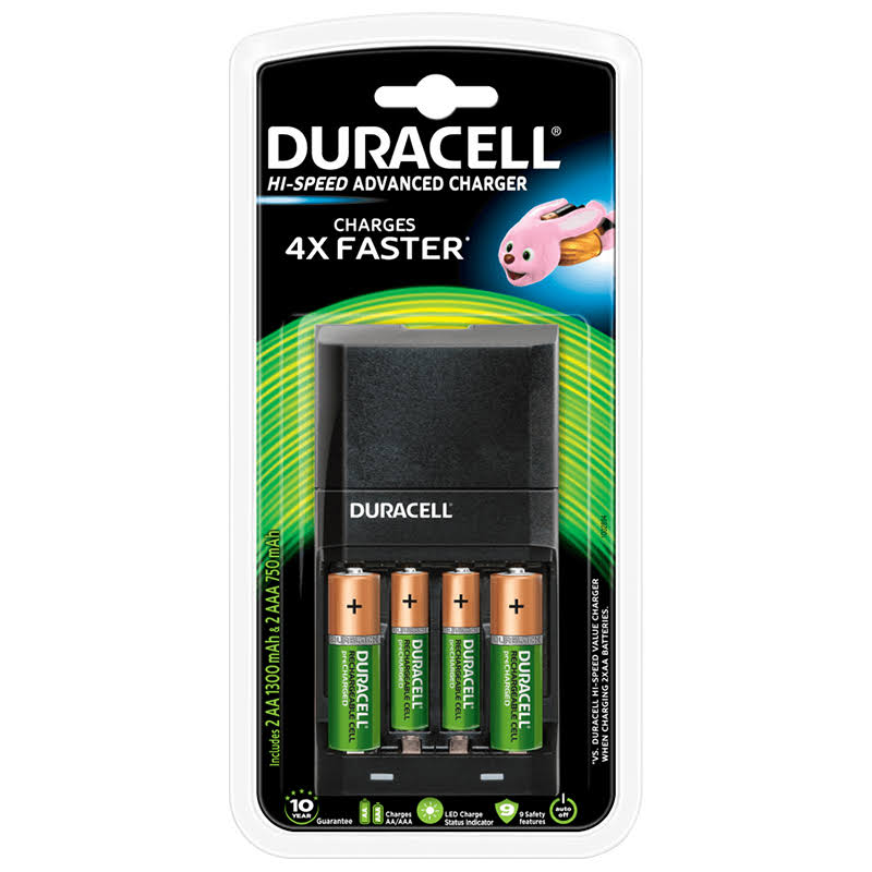 Duracell CEF27+2xAA+2xAAA Indoor Battery Charger Black