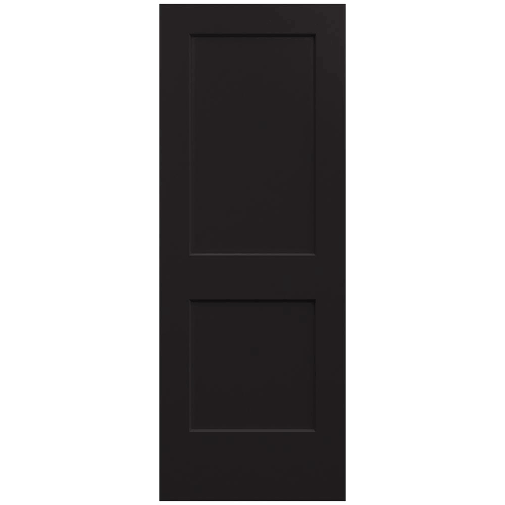 JELD-WEN 30 in. x 80 in. Monroe Black Painted Smooth Solid Core Molded Composite MDF Interior Door Slab