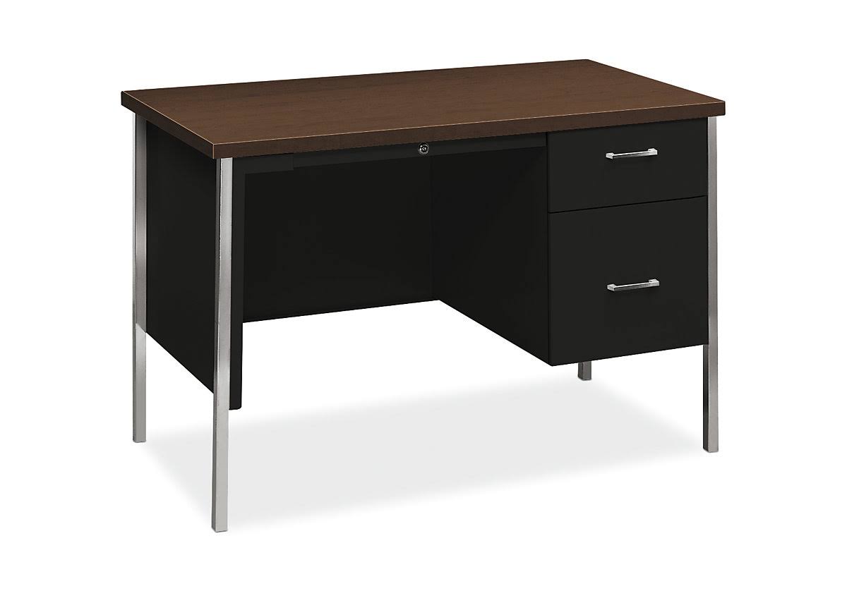 HON 34000 Series Right Pedestal Desk 45 1/4W x 24d x 29 1/2H Mocha/Black
