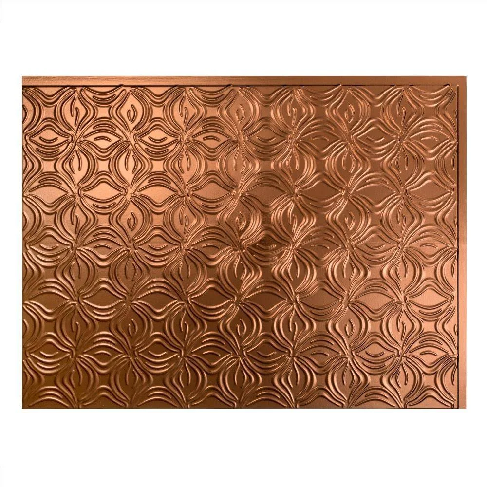 Fasade 18in x 24in Lotus Oil Rubbed Bronze Backsplash Panel (5 Pack)