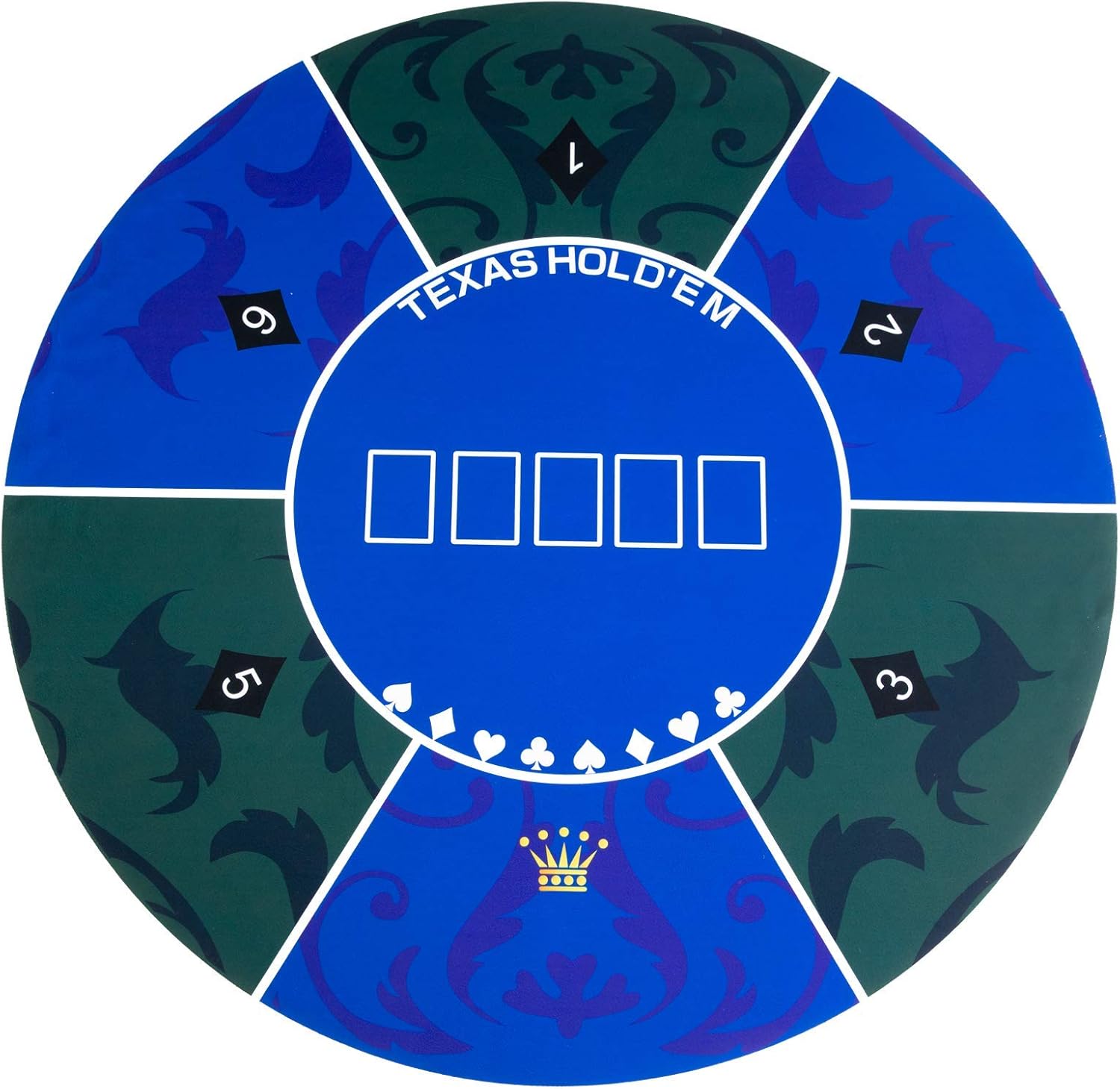 unhg Portable Poker Mat, Professional Sure Sick Rubber Foam Poker Table Top Layout for Up to 8 Players to Play Cards Pack of 2