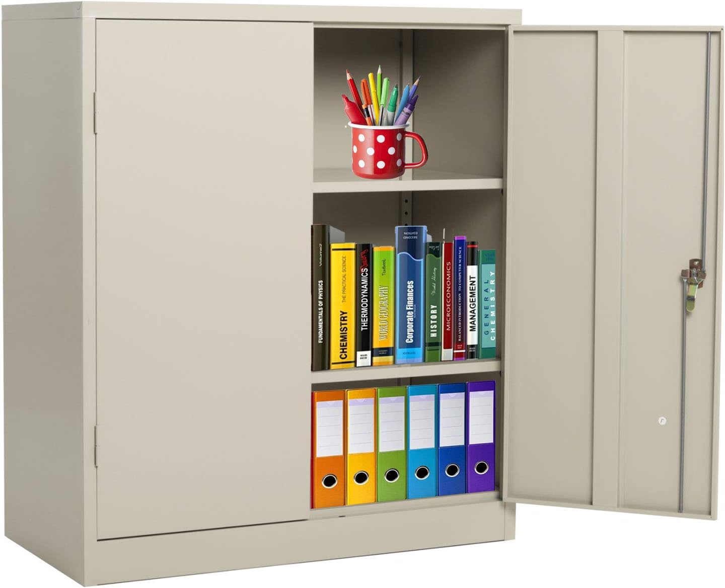 Metal Storage Cabinets with Locking Doors, Lockable 42