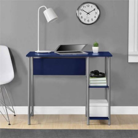 Mainstays Basic Metal Student Computer Desk, Blue Pack of 2