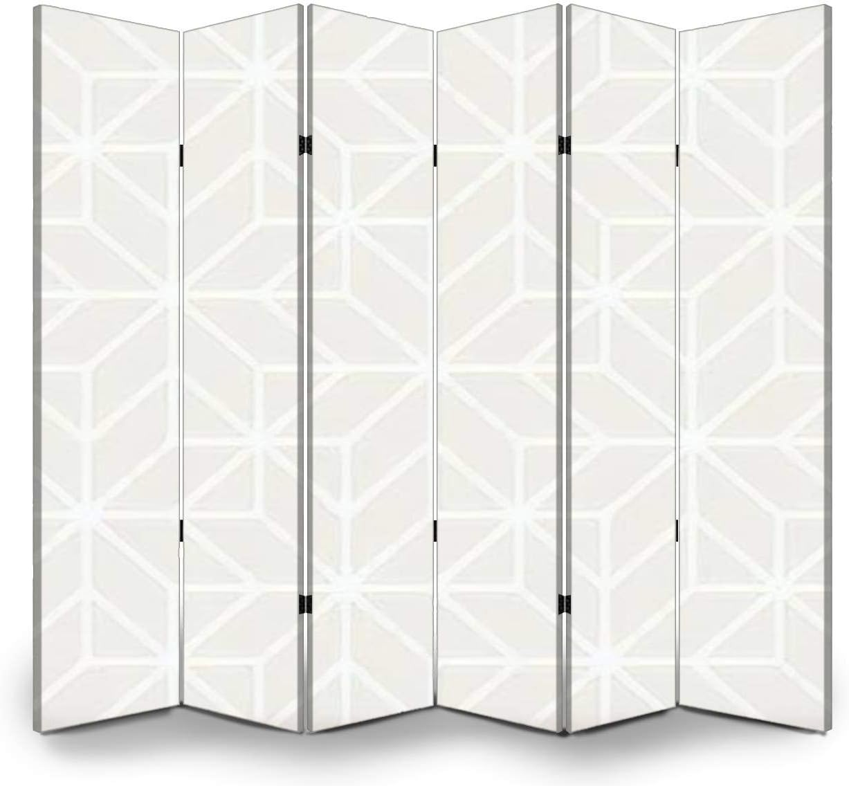 Wood Screen Room Divider Vector seamless cross tiling pattern Modern stylish geometric lattice Folding Screen Canvas Privacy Partition Panels Dual-Sided Wall Divider Indoor Display Shelves 6 Panels