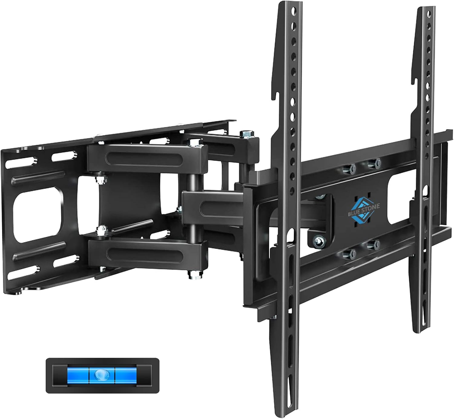 BLUE STONE Full Motion TV Wall Mount Bracket with Height Setting for Most 27-70 inch up to 121 lbs,VESA 400x400 mm,Dual Swivel Articulating Arms Tilt Rotation for Flat Screen,LED,4K Curved TVs Pack of 2