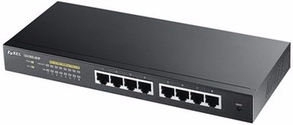 Zyxel 16 Port Gigabit Switch, Easy Smart Managed, Compact Rackmount, Fanless (GS1900-16)
