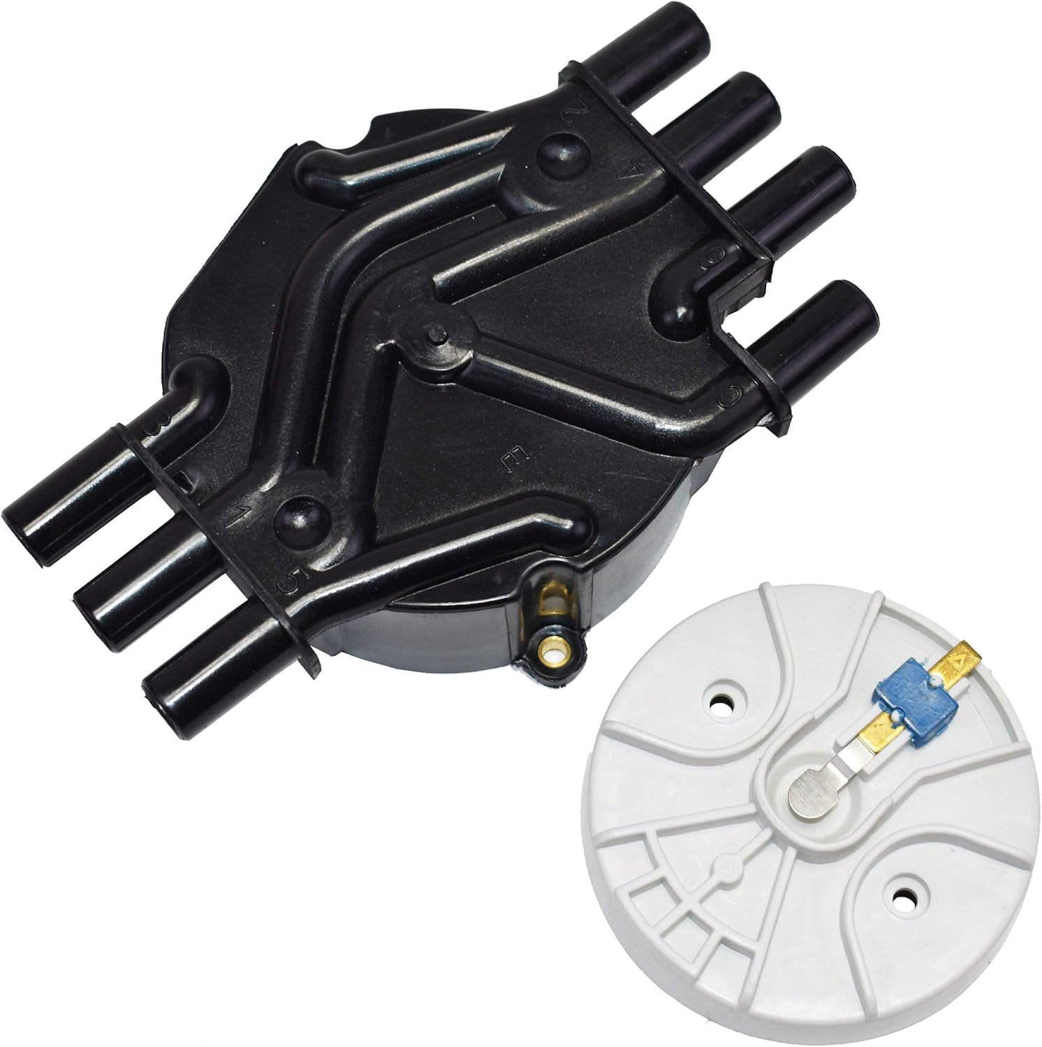 A-Team Performance - Distributor Cap and Rotor - Compatible with GM Vortec 262 Black
