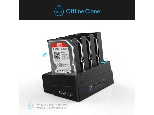 ORICO 4 Bay USB 3.0 SATA Hard Drive Docking Station/Duplicator for 2.5 inch u0026 3.5 inch HDD -Black (6648US3-C-V1)