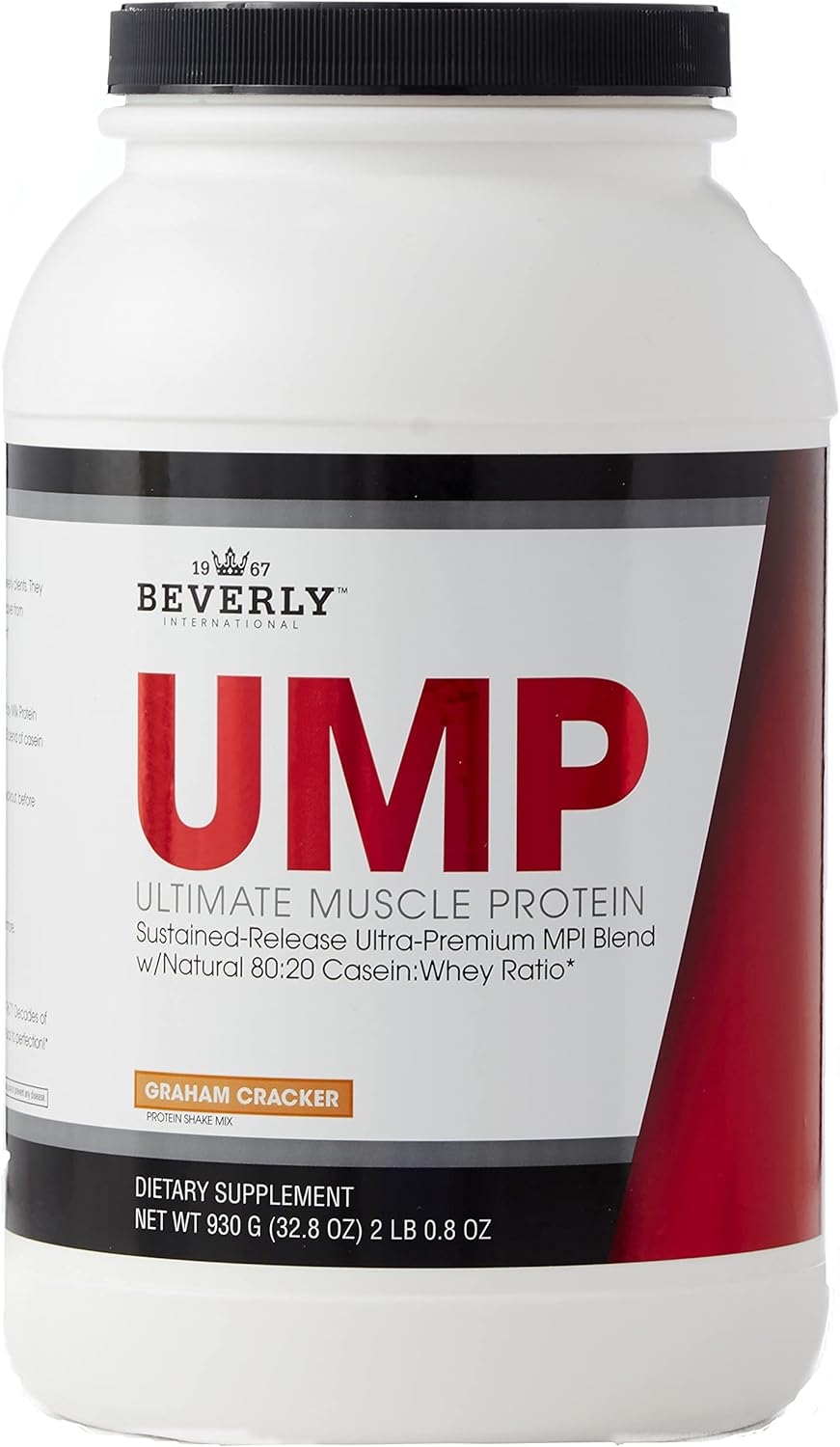 Beverly International UMP Protein Powder 30 Servings, Graham Cracker. Unique Whey-Casein ratio builds lean muscle and burns fat for hours. Easy to digest. No bloat. NET WT 32.8 oz Pack of 2