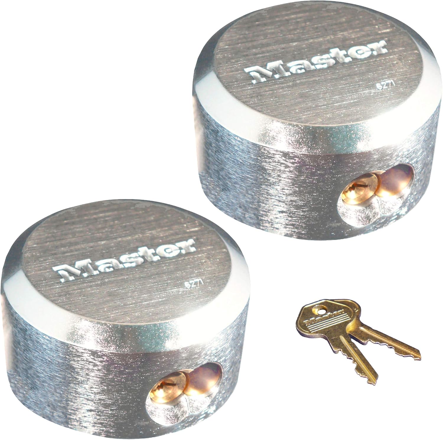 Master Lock Hidden Shackle (2) Keyed Alike Padlocks 6271NKA-2 w/ BumpStop