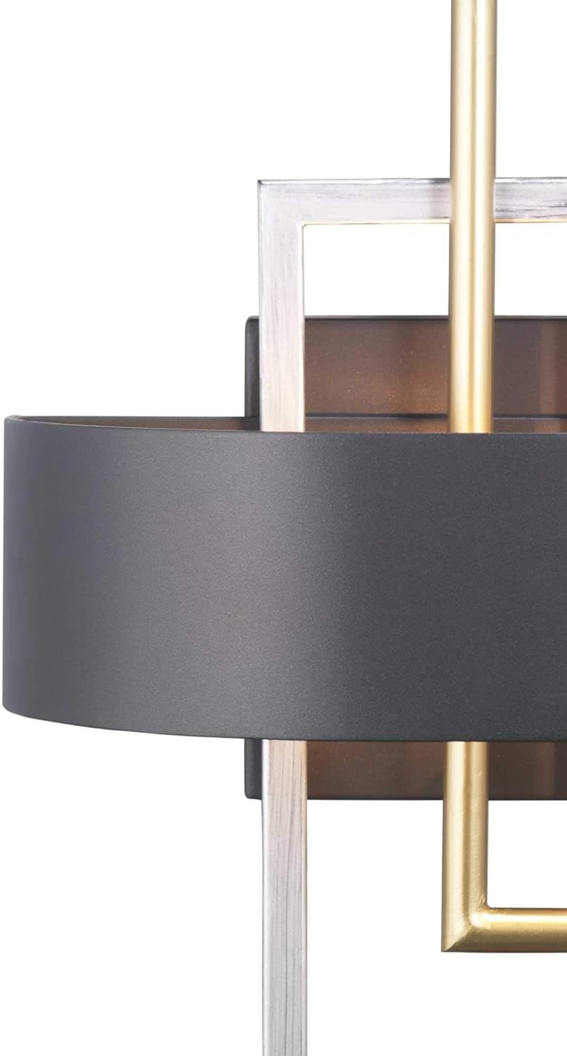 Progress Lighting Adagio Collection 2-Light Black Modern Wall Light