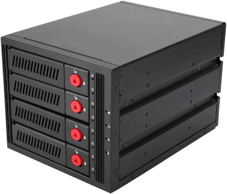A sixx Disk Bay, Built-in Optical Drive Box, SATA Interface for 2.5in Hard Drives 3.5in Hard Drives