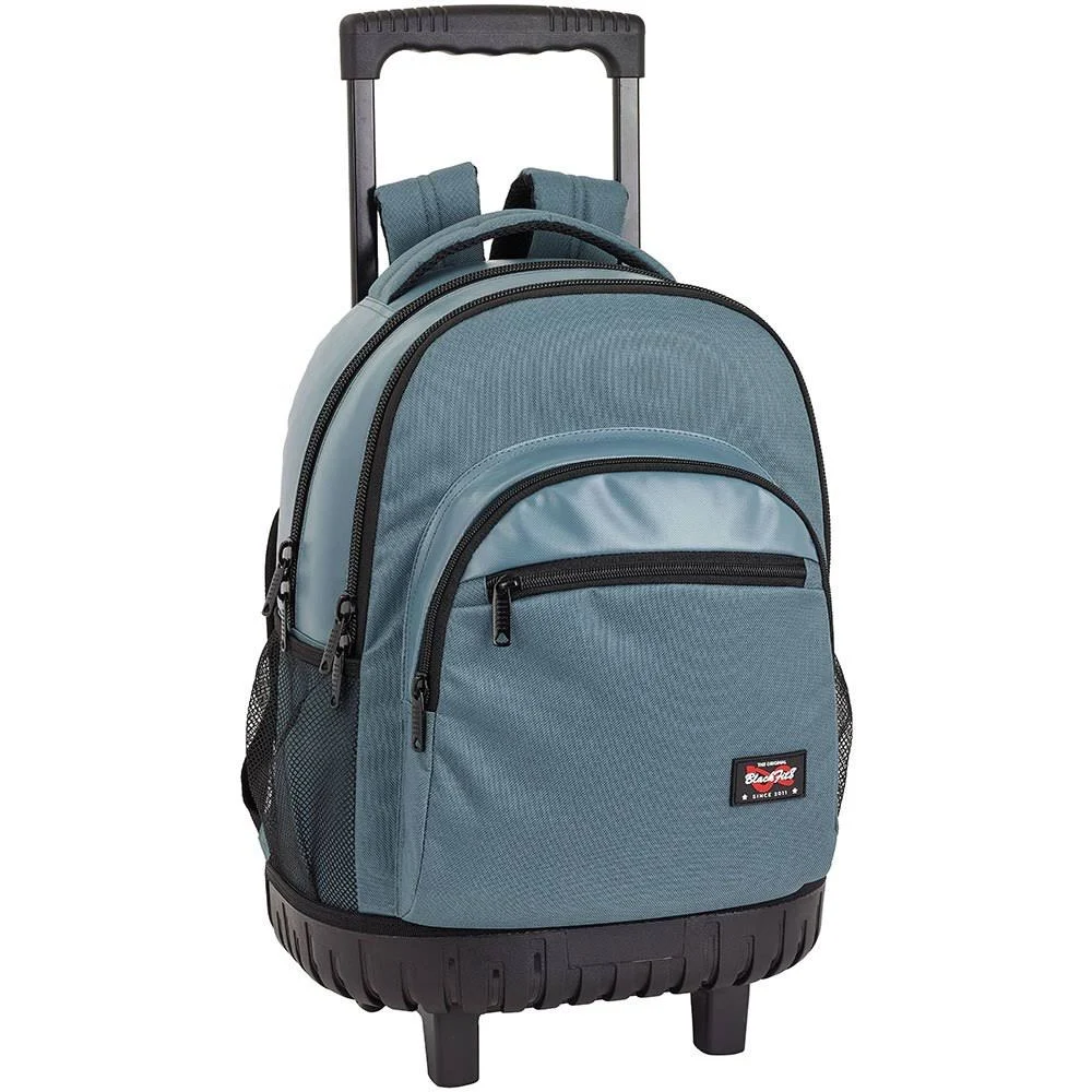 School Rucksack with Wheels Compact Blackfit8 Grey