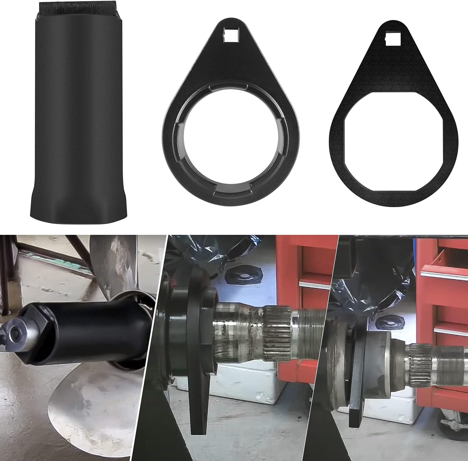 Carrier Tool 91-8053741 & Propeller Prop Nut Socket Wrench Tool 91-805457T 1 & Blackhawk Drive Bearing Carrier Tool 91-805374 for Mercruiser Bravo III (3PCS)