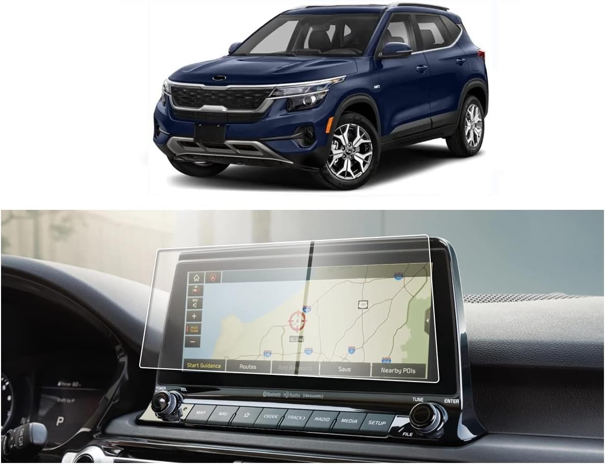 BSTACLL Screen Protector Compatible with Kia Seltos 2021 2022, [Navigation Touchscreen Protector] Tempered Glass Screen Protector Compatible With Seltos 10.25inch Touchscreen