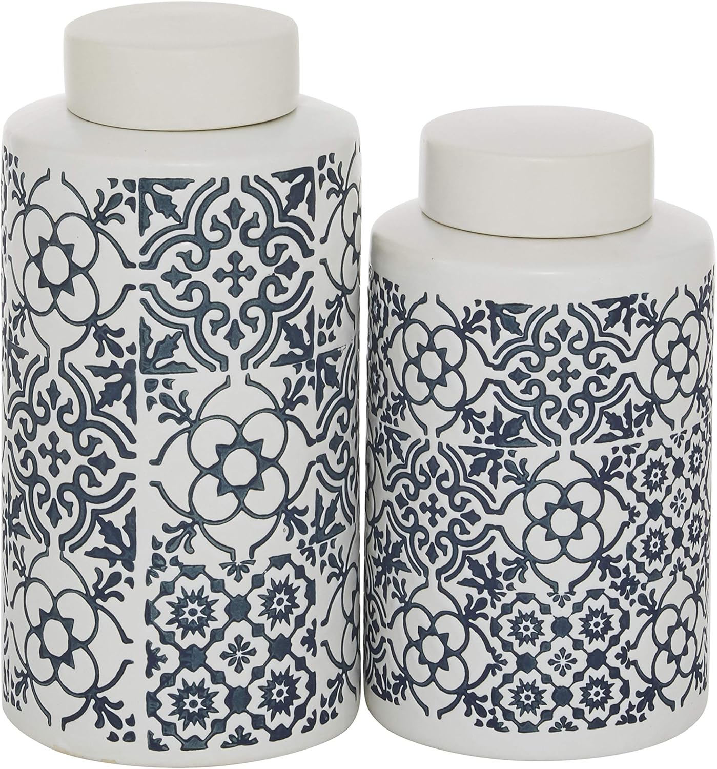 Deco 79 Decorative Jar, Multi Pack of 2