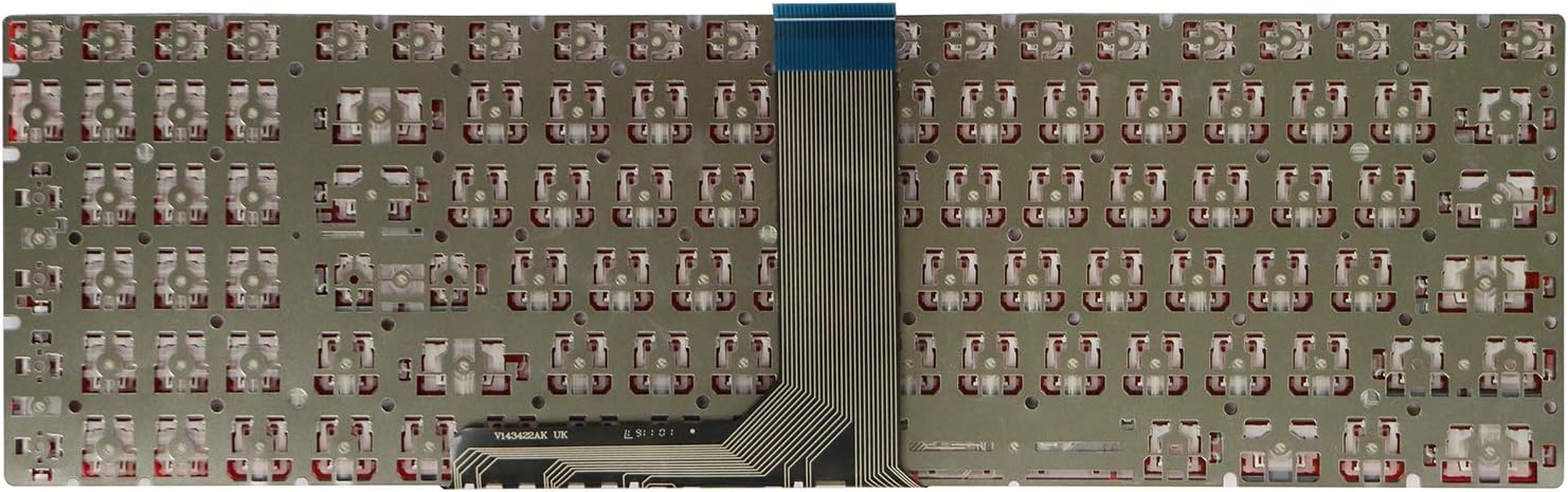 AUTENS Replacement US Keyboard for MSI GS60 GS63 GS63VR GS70 GS72 GT62 GT62VR GT72 GT73VR GE62 GE62VR GE63 GE72 GE73 GE73VR PE60 PE62 PE70 GL62 GL72 GP62 GP72 WS60 WS70 WS72 Laptop Red Letter Backlit Pack of 2