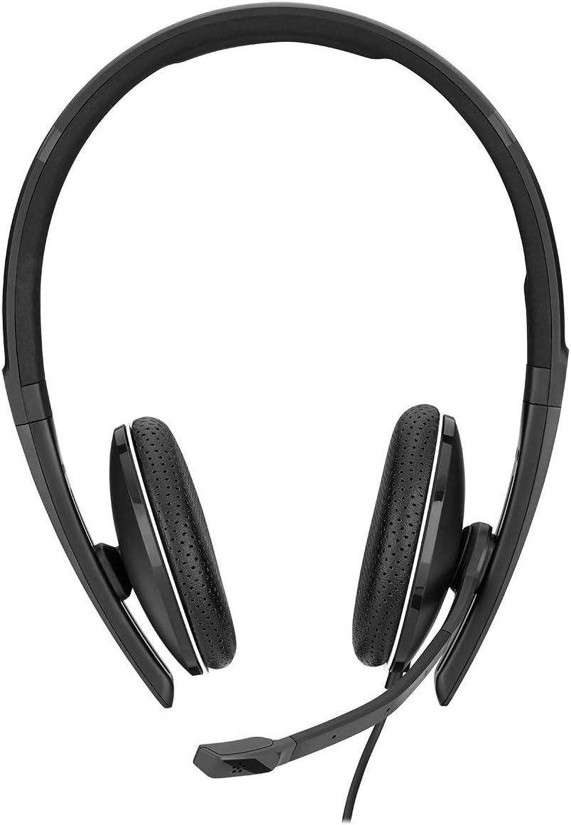 Sennheiser SC 165 USB (508317) - Double-Sided (Binaural) Headset for Business Professionals | with HD Stereo Sound, Noise-Cancelling Microphone, & USB Connector (Black) Pack of 2