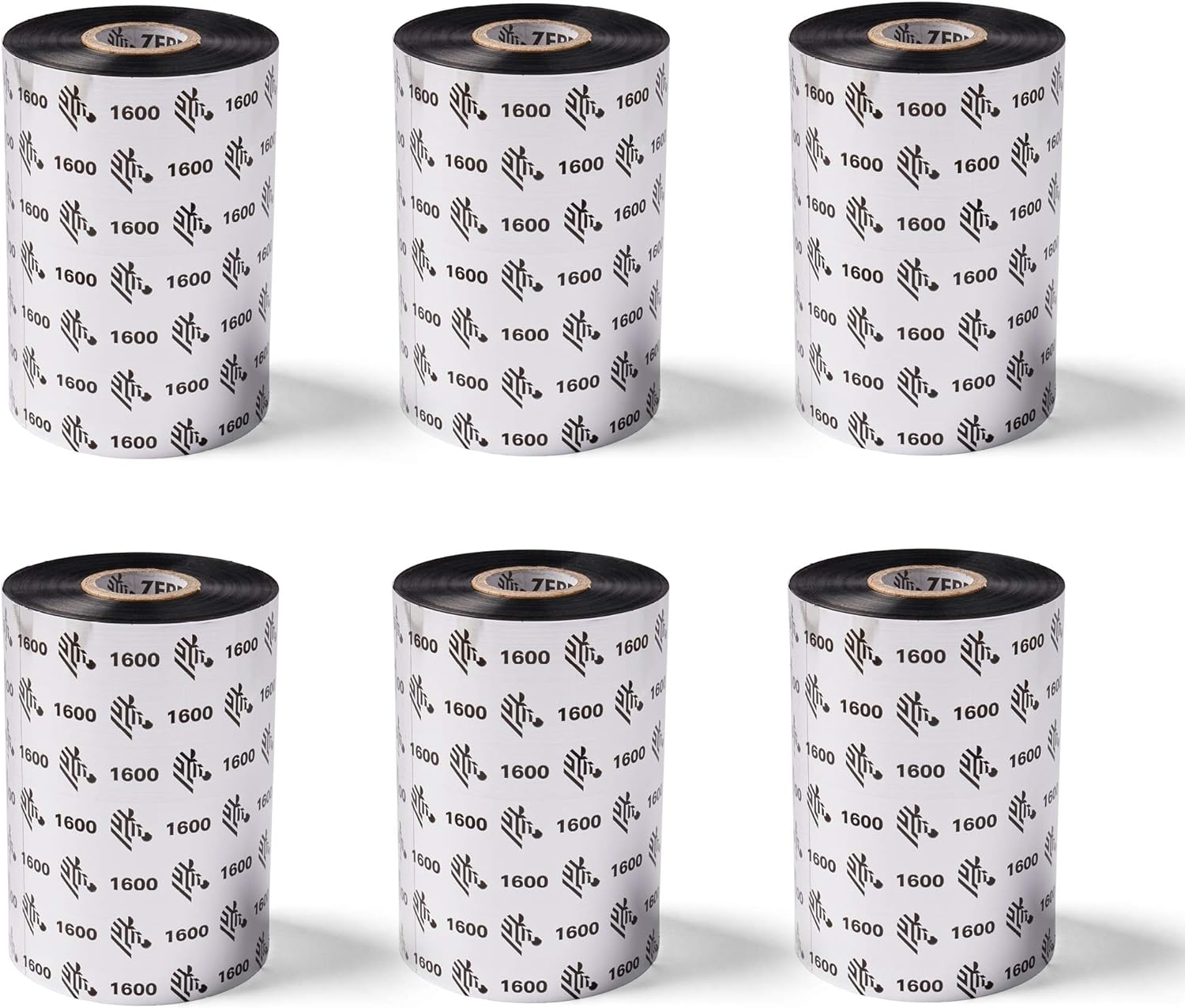 Zebra Standard Black Wax Ribbon for Industrial Thermal Transfer Printers 4.33 in Wide 1476 ft Long 1 in Core 6 Rolls 10031729SP