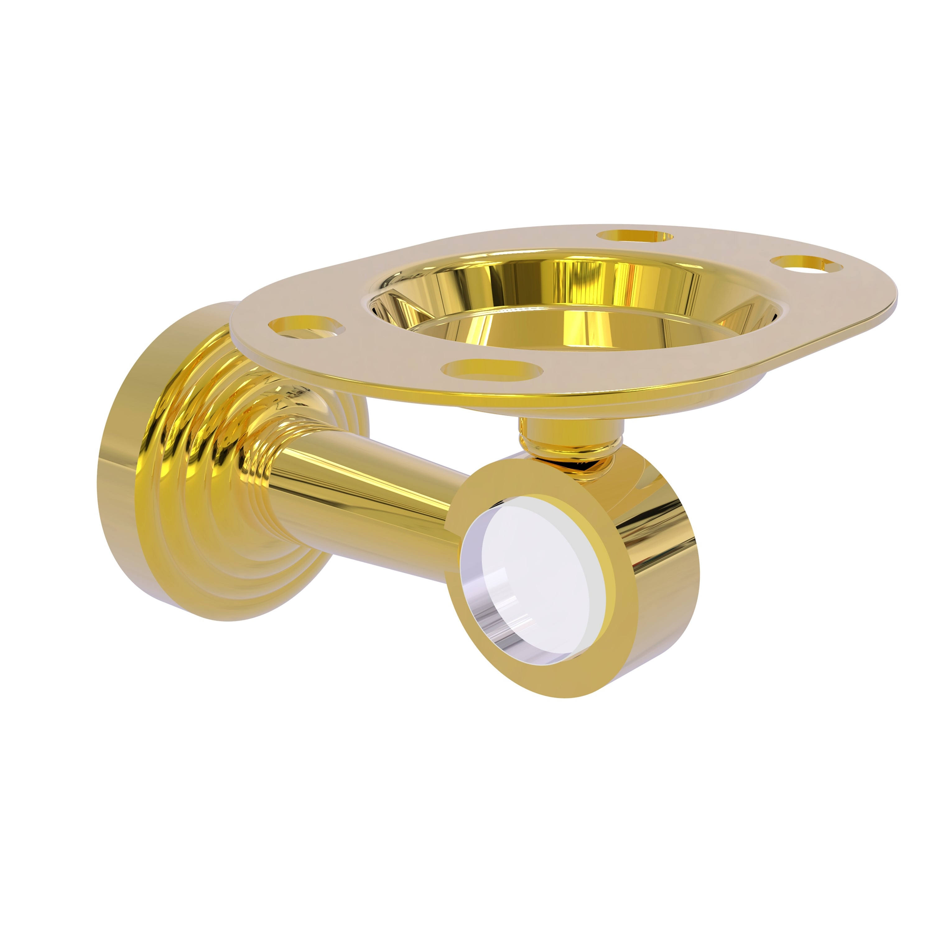 Allied Brass Pacific Beach Collection Tumbler and Toothbrush Holder - Polished Brass PB-26-PB