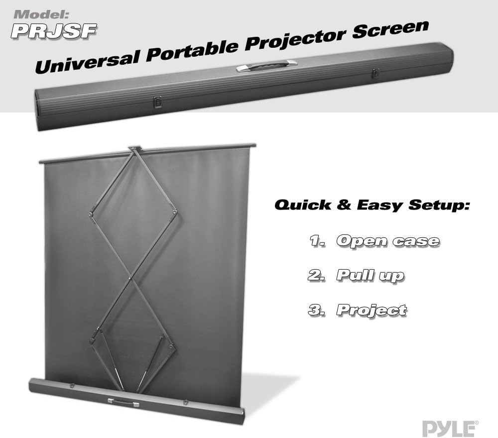 Pyle PRJSM7206 Universal 72-Inch Roll-Down Pull-Down Manual Projection Screen (42.5