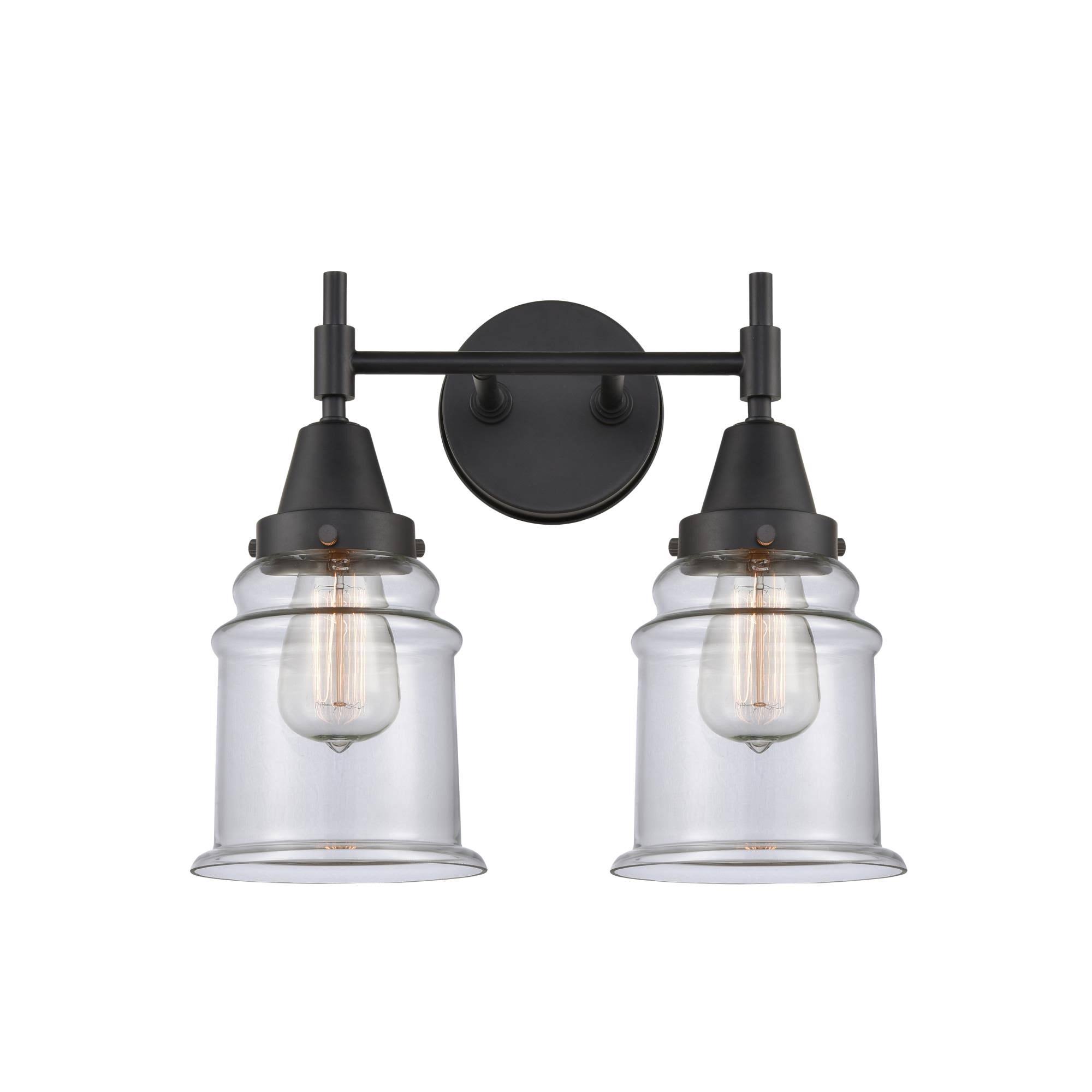 Innovations 447-2w-bk-g182 Caden Bath Vanity Light in Matte Black