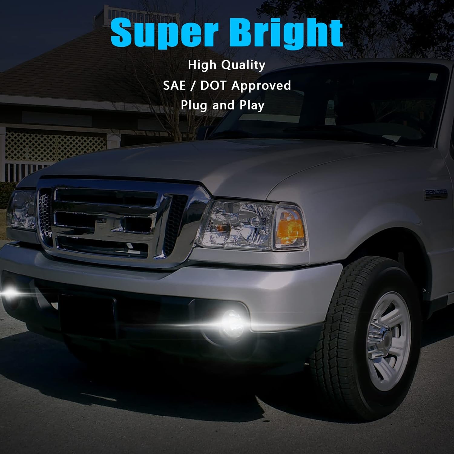 LED Fog Lights Compatible with Ford Focus Fusion Fiesta Mondeo Nissan Xterra Frontier Pathfinder Honda Civic Pilot Mitsubishi ASX L200 Triton Acura Suzuki Subaru Land Rover Ram