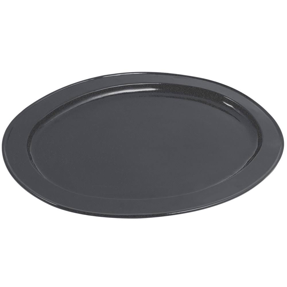 Bon Chef 2045 20x22 x 14x22 Black Speckled Sandstone Finish Cast Aluminum Oval Platter