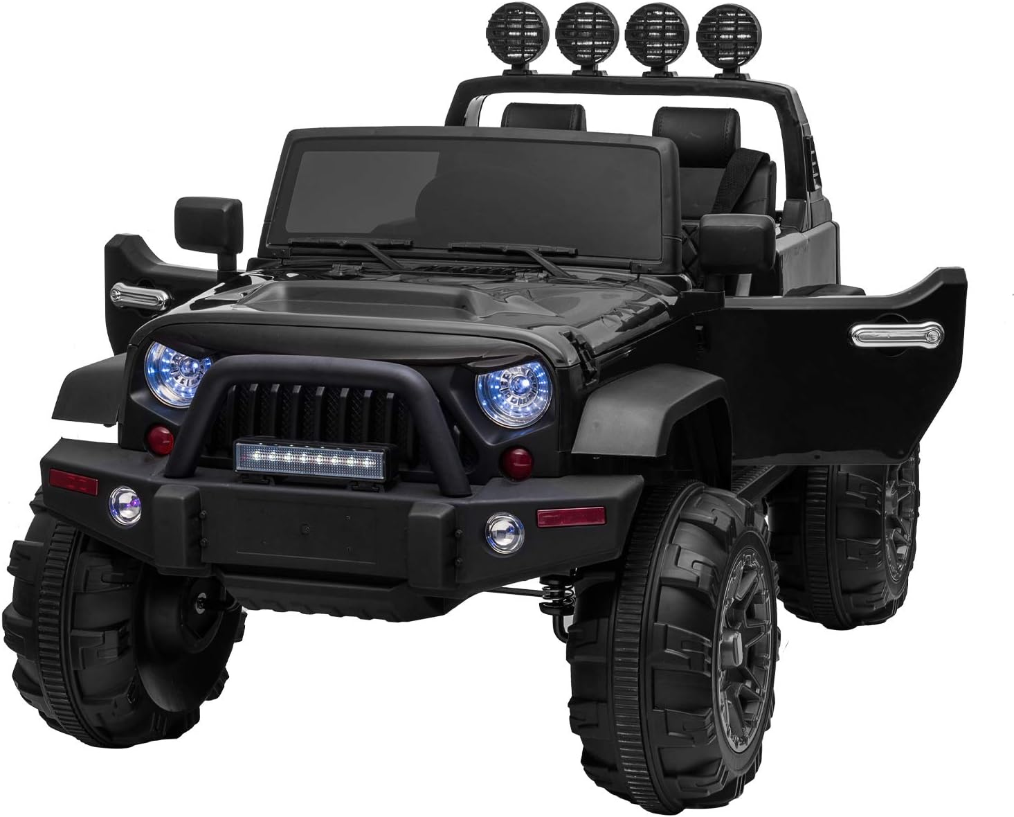 TOBBI 12V Kids Ride On Cars Truck with Remote Control 3 Speeds Toddler Motorized Vehicles Toys for Girls Boys (Black)