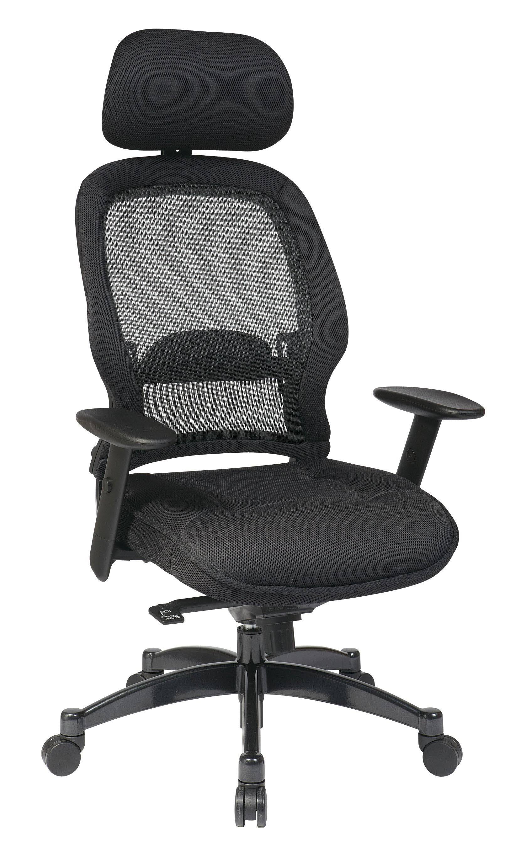 Office Star 25004 Professional Deluxe Black Breathable Mesh Back Chair