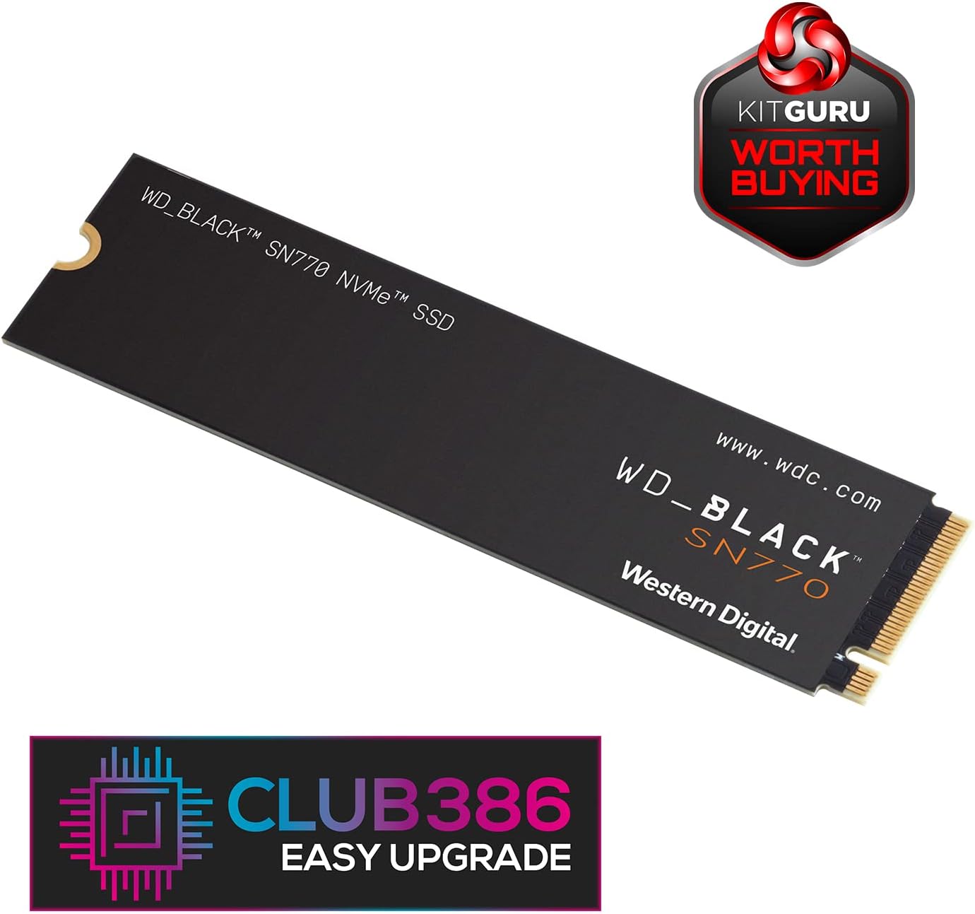 WD_BLACK 1TB SN770 NVMe Internal Gaming SSD Solid State Drive - Gen4 PCIe, M.2 2280, Up to 5,150 MB/s - WDS100T3X0E