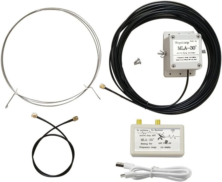 Upgrade Version Loop Antenna MLA-30+ Plus 0.5-30MHz Rainproof Ring Active Receive Antenna Low Noise Medium Short Wave