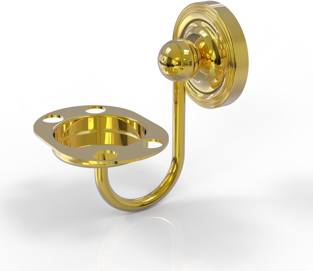 Allied Brass Prestige Regal Unlacquered Brass Four-Inch Tumbler and Toothbrush Holder Pack of 2