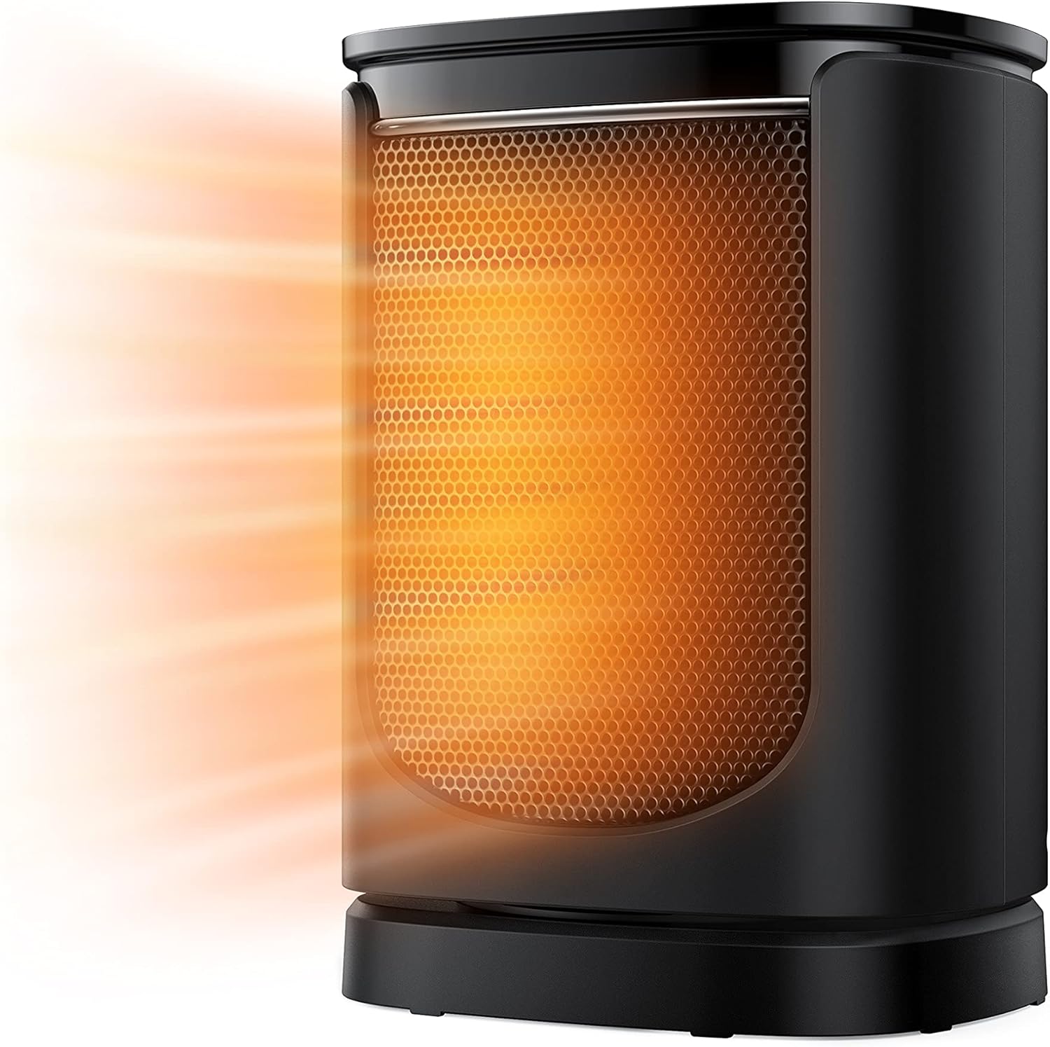 Space Heaters for Indoor Use, Safety & Quiet & Fast Portable Heater with Tip-Over and Overheat Protection, Oscillating,12H Timer, LED Display with Touch Control, Electric Heater for Office Use Pack of 2