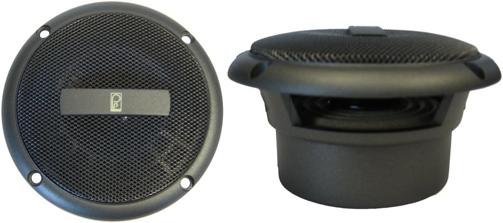 Poly-Planar MA3013G Round Flush Mount Speaker Pair, Gray, 3-Inch Pack of 2