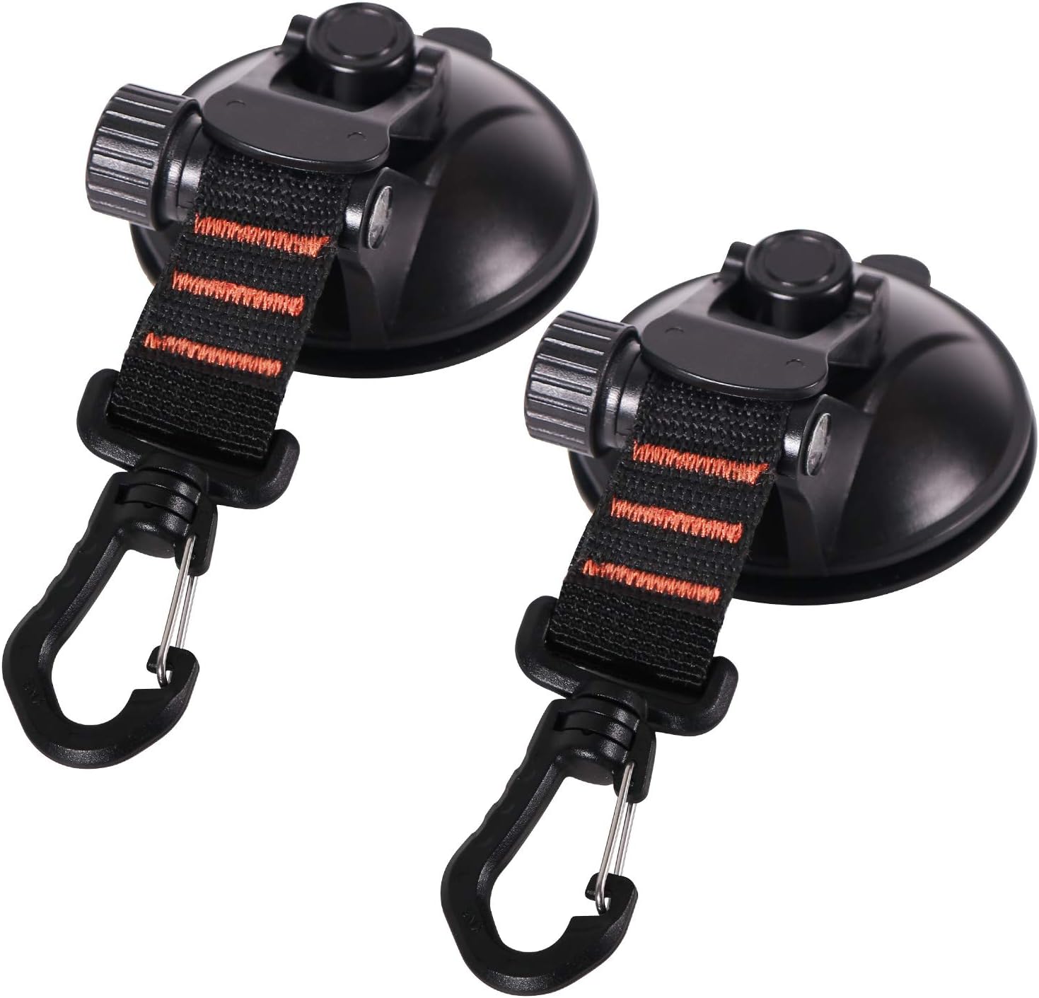 REDCAMP Heavy Duty Suction Cup Anchor with Securing Hook Tie Down, Camping Tarp Accessory as Car Side Awning, 2 Pieces