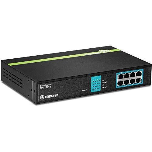 TRENDnet 8-Port Gigabit GREENnet PoE+ Switch Rack Mountable TPE-TG81g