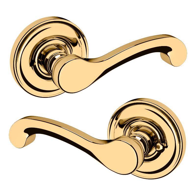 Baldwin 5445 Class Lever - Polished Brass - Privacy Lock