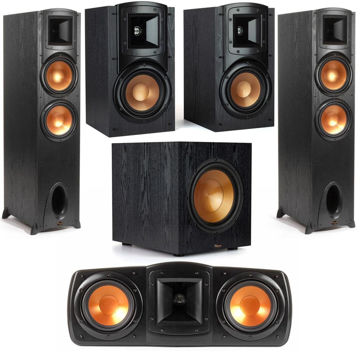 Klipsch Synergy Black Label 5.1 Home Theater System with 2X F-300 Floorstanding Speaker, SUB-100 10