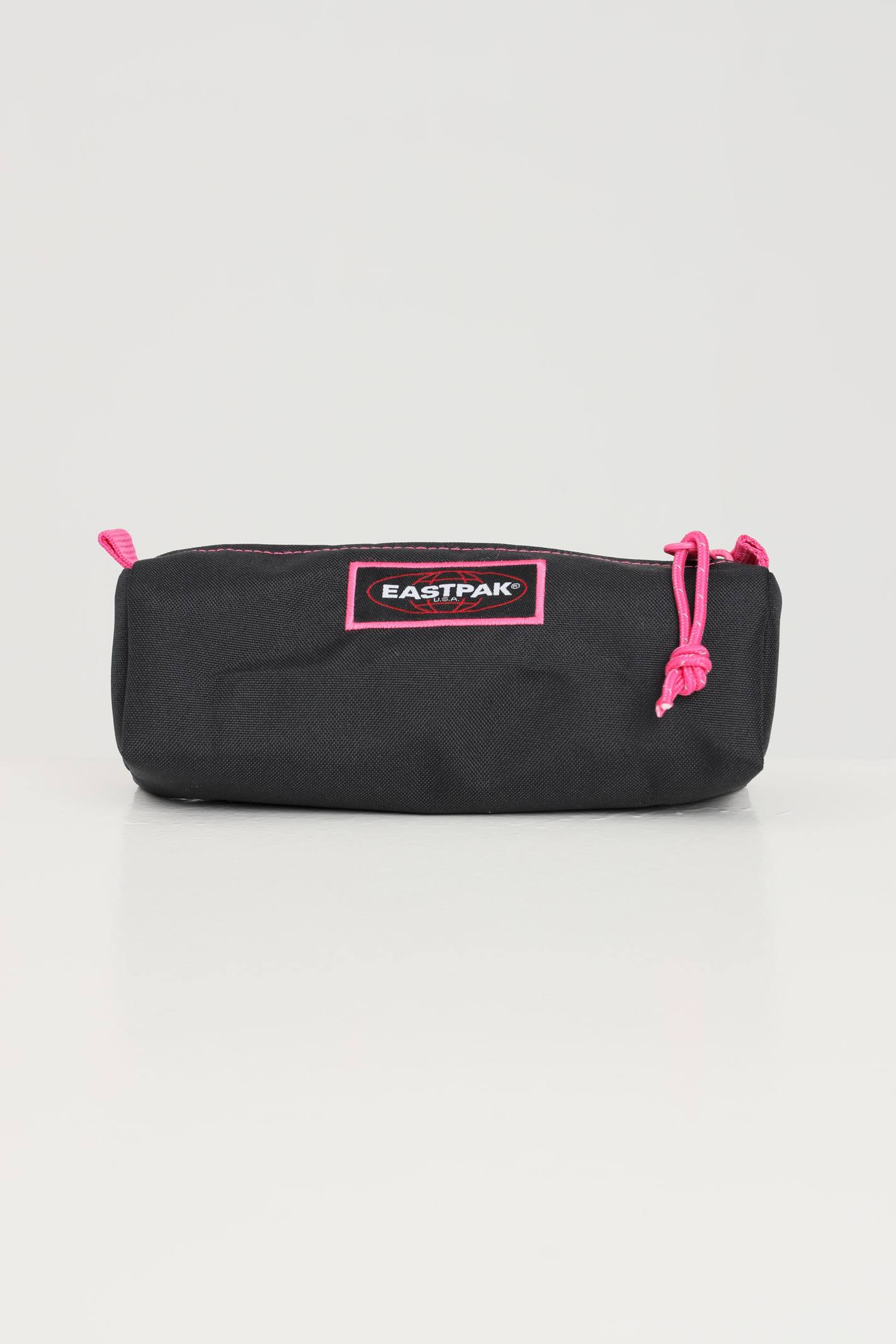 Eastpak Benchmark Single Pencil Case Black Magenta