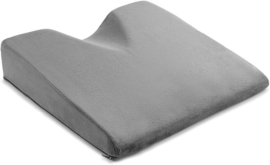 ComfySure Car Seat Wedge Pillow - Memory Foam Firm Cushion - Orthopedic Support and Pain Relief for Lower Back, Tailbone, Coccyx and Hips for Driving, Office Chairs and More (Navy)