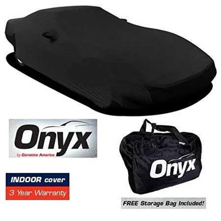 C4 Corvette High End Onyx Black Satin Custom Fit Stretch Indoor Car Cover Fits: All C4 84-96 Corvettes