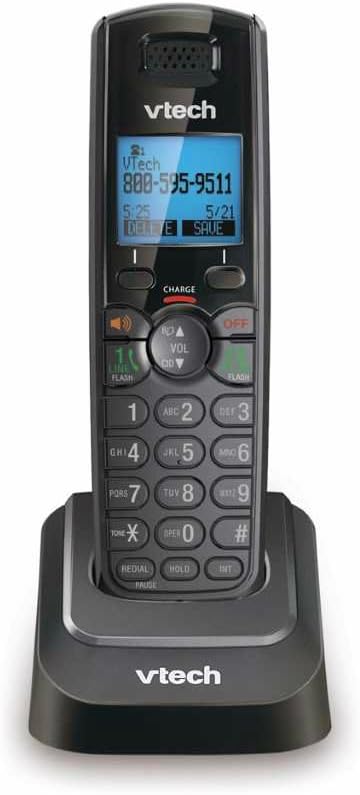VTech DS6151-11 DECT 6.0 2-Line Expandable Cordless Phone + (7) DS6101-11 Accessory Handset, Black