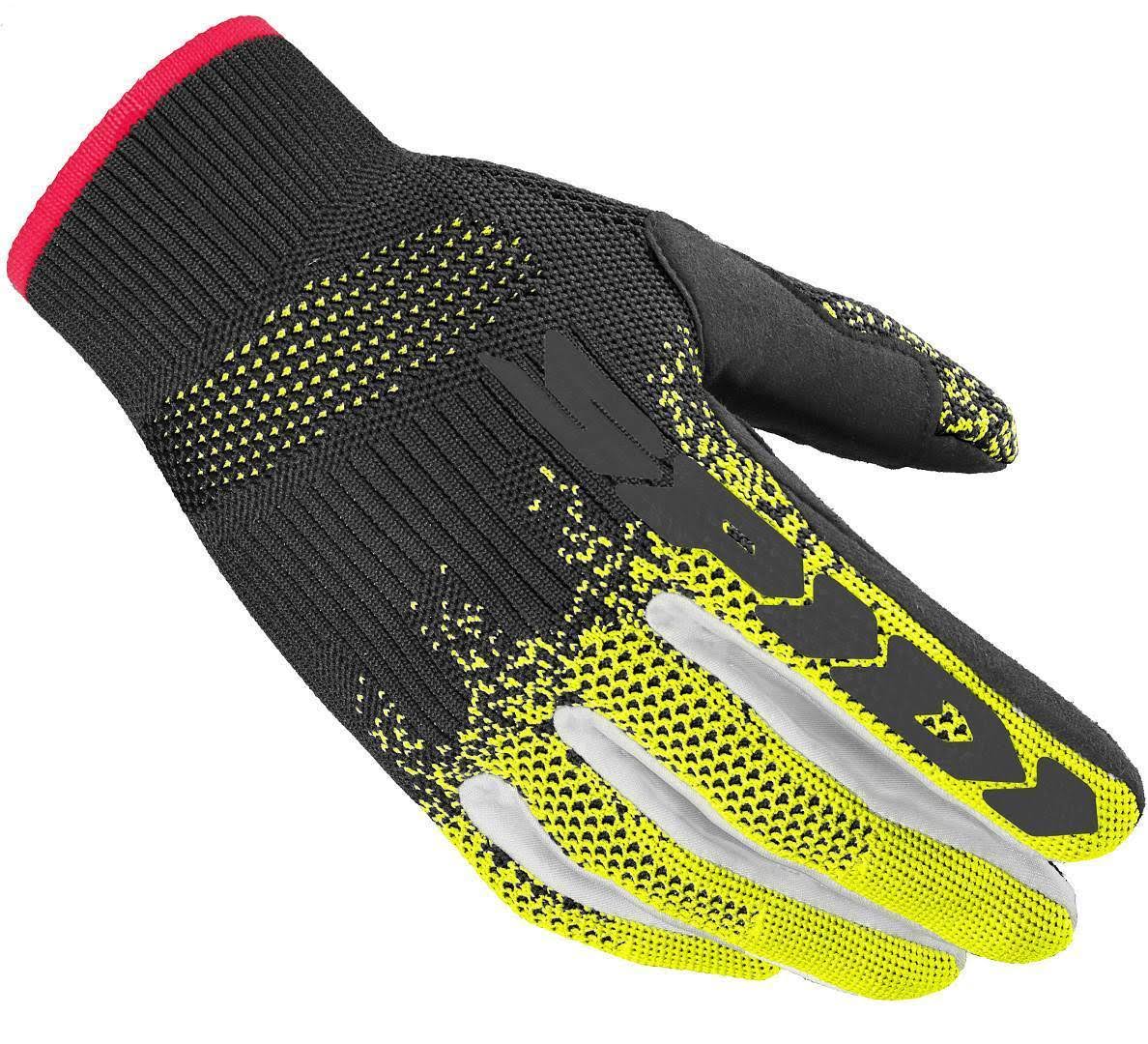 Spidi X-Knit, Gloves - Black/Neon-Yellow/White - XXL