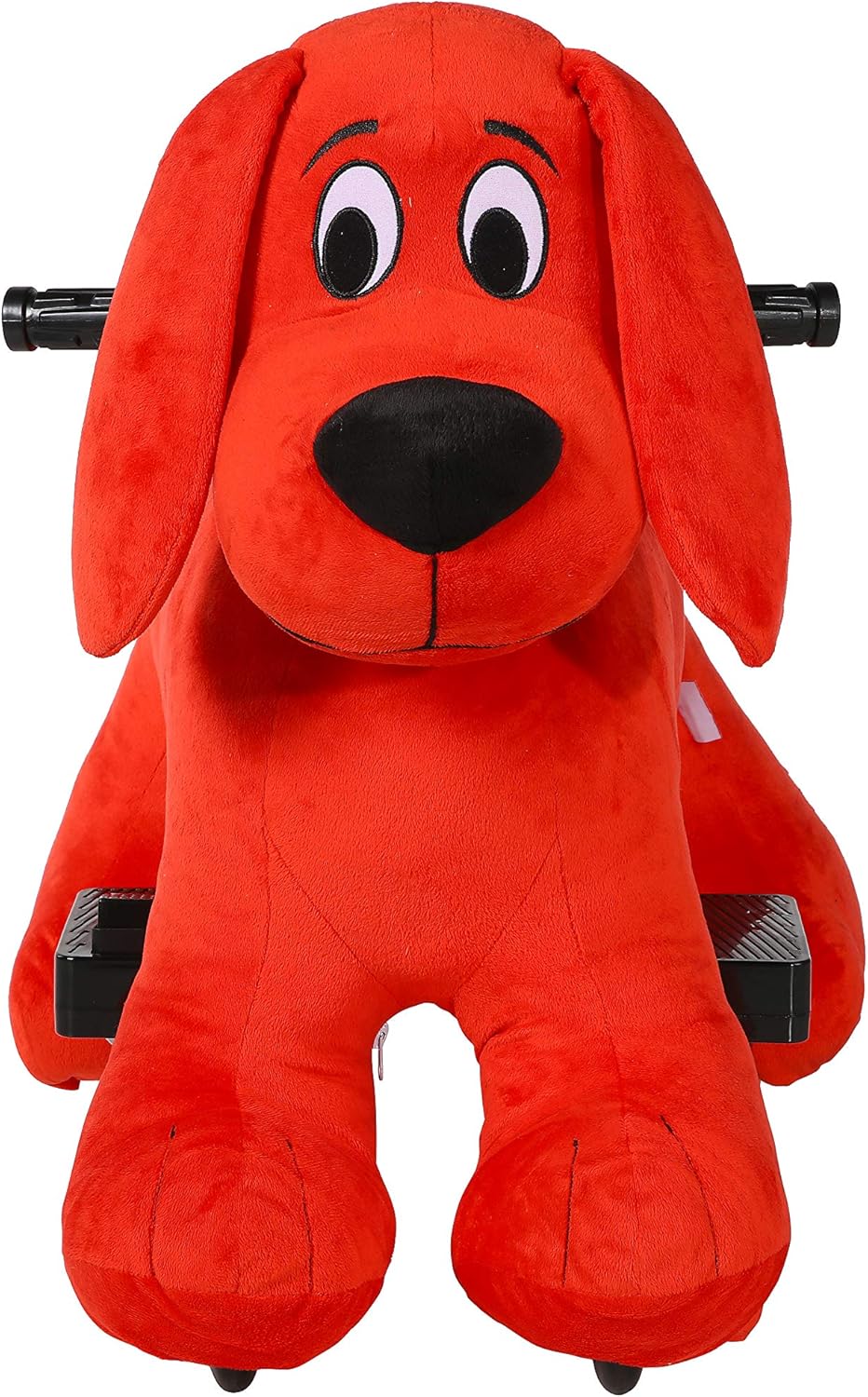 Dynacraft Plush Clifford 6V Ride-on Toy with Dog House, Red