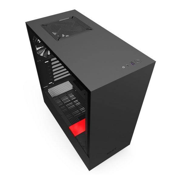 NZXT H510 Midi ATX Tower Black,Red