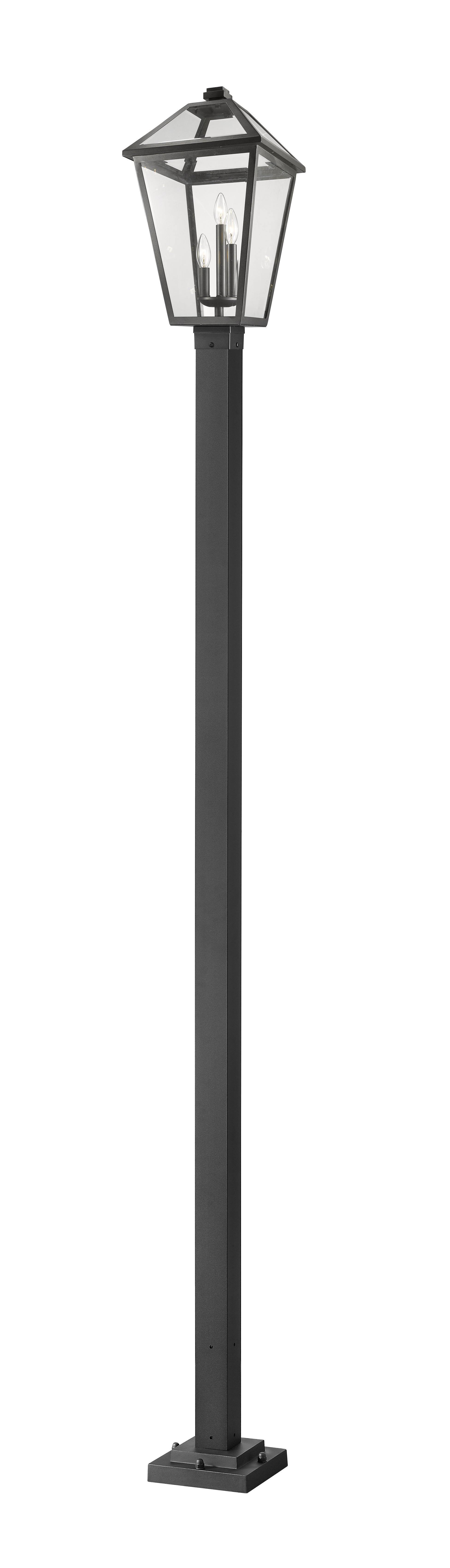 Z-Lite 579PHXLS-536P-BK Black 3 Light Outdoor Post Mounted Fixture